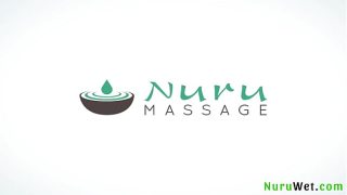 Ameena Green, Nade Nasty: Sexy teen black masseuse prepare her client for a nice wet nuru experience