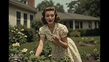 1940’s Housewife Fantasy, Fucking My Neighbors Lonely Horny Housewife While Her Husband Is Away At War (Vintage, Anal, Facial, Perfect Tits, Strip Tease) -AI Generated