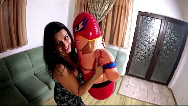 Inflatable Wrestler Cum Play. Dirty Talk, Doggy and Cum Licking
