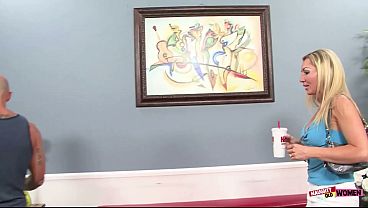 Super blonde MILF Lisa de Marco lives to ride a big cock