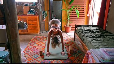 Used her right on the yoga mat