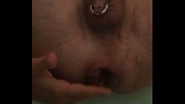 After fisting, I decided to shave the hair around my anus in the bathroom and ended up having an anal orgasm.