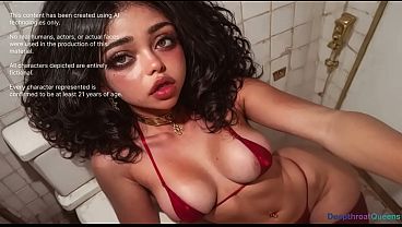 Brazilian slut sucking my dick dry in the toilet(AI)