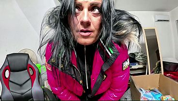Dominant MILF Fur Hooded Downjacket Masturbation. Spandex Cameltoe, Smoking and Orgasm preview