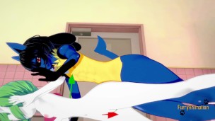 Pokemon Hentai Furry Yiff – Lucario sex in the restroom – Manga anime Japanese asian porn