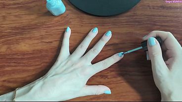 Sage Eldritch Painting Her Fingernails Light Blue [SFW]